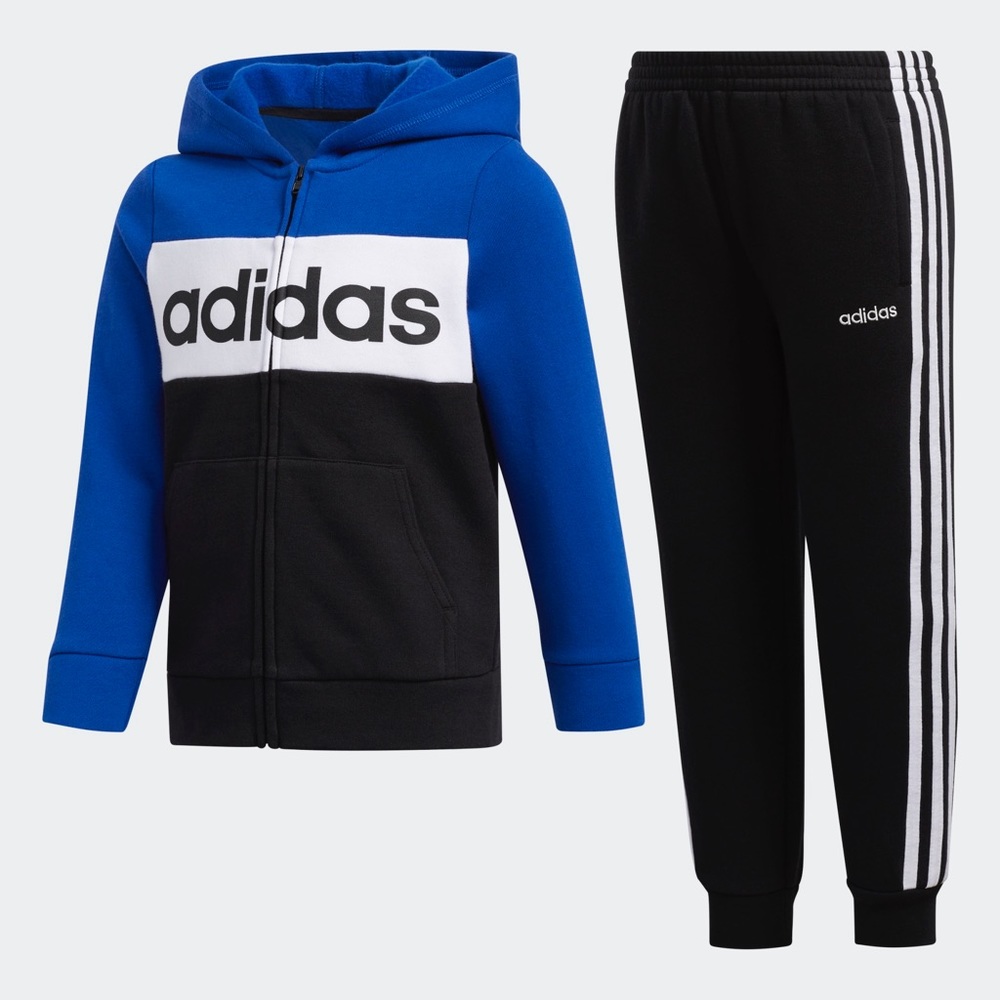 adidas Cotton Fleece Jacket and Jogger Set Kids'